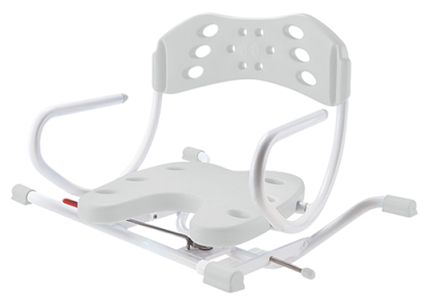 Badewannendrehsitz Aruba mit Rückenlehne weiß